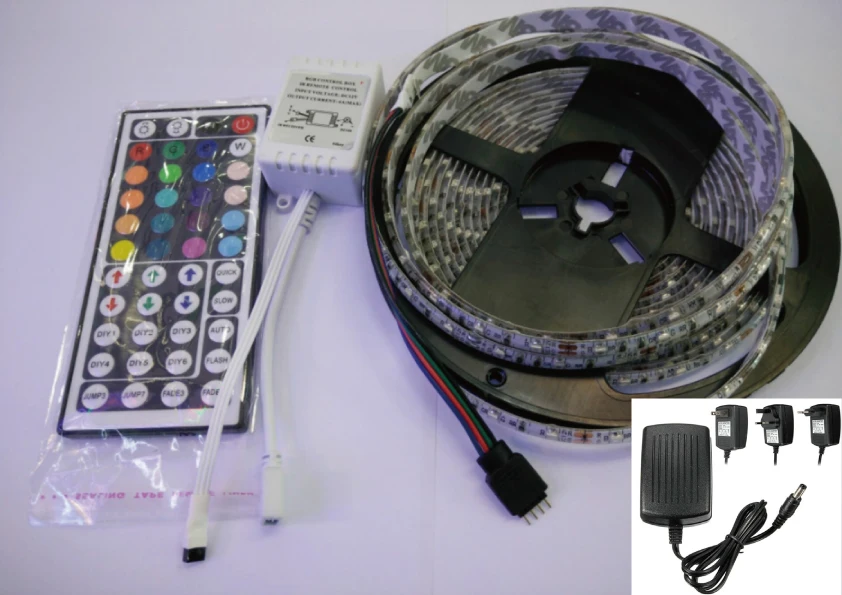 DC5V 8 мм 3528 RGB Светодиодная лента 60led/m Водонепроницаемые светодиодные Гибкие огни 5
