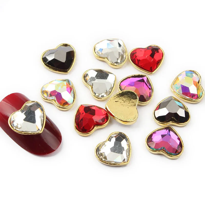 Модные украшения для ногтей Стразы сплав дно инкрустация стекло 3d цвет горный