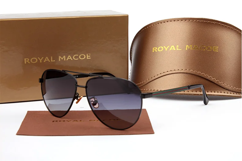 ROYAL MACOE, высокое качество, классические мужские и женские солнцезащитные очки, поляризационные, брендовые, солнцезащитные очки, защита для вождения, чехол Oculos Lentes
