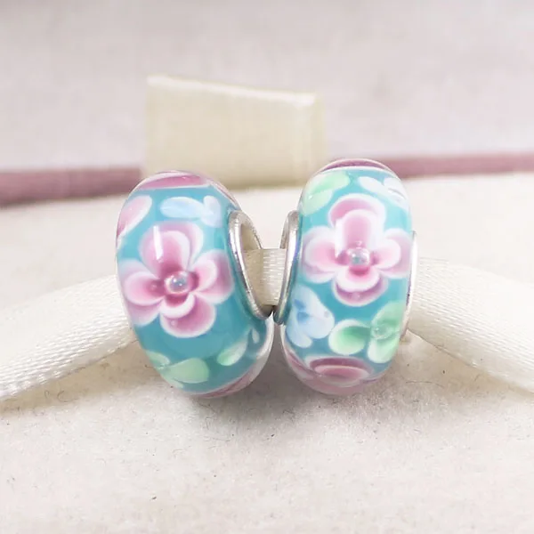 A168(2) Прямая поставка, европейские разноцветные стеклянные бусины Lampwork из муранского стекла Aolly, очаровательные бусины, подходят для Пандоры, для девочек, DIY Браслеты и браслеты, ювелирные изделия - Цвет: A168(2)