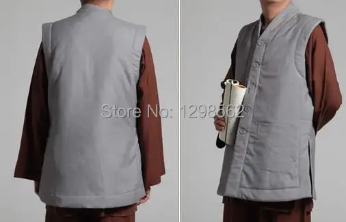 Зимняя тёплая хлопковая буддистская ретро одежда для кунг фу цвет