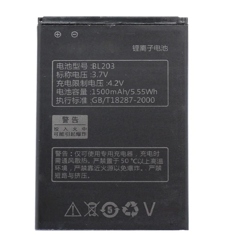 2019 новая Замена аккумуляторной BL203 батарея для Lenovo A278T A365E A308T A369 A66 A318T A385E мА/ч.