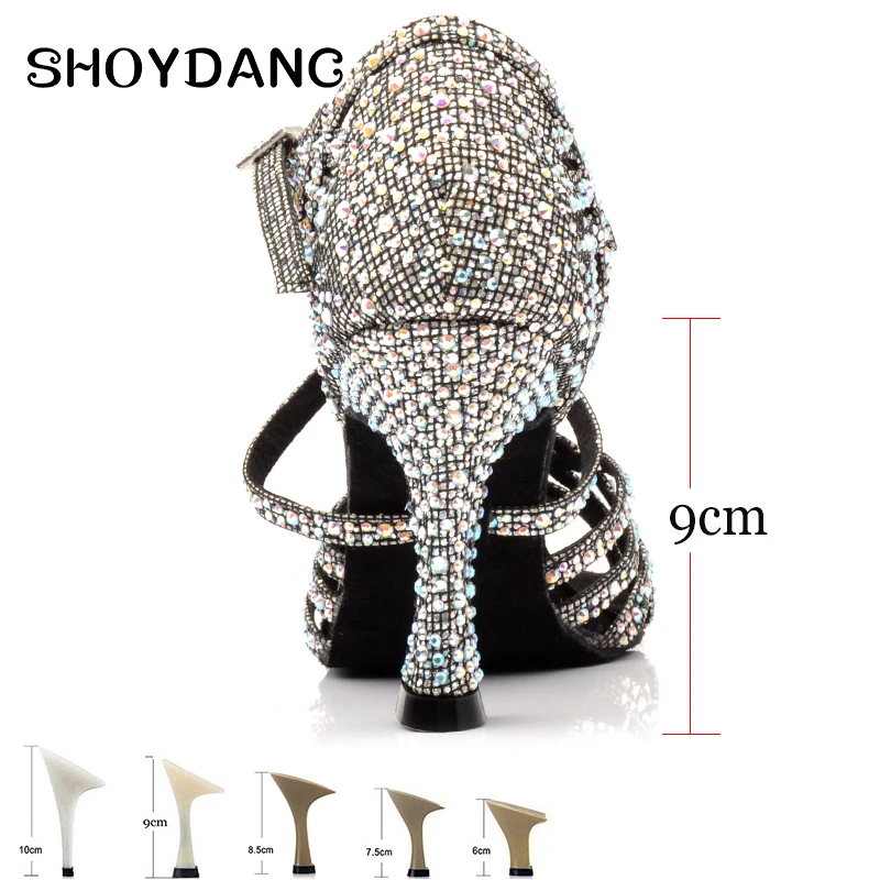 SHOYDANC женщин Латинской сальсы вечерние бальные туфли Латинская танцевальная