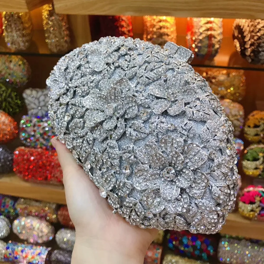 Женские Серебристые/розовые вечерние клатчи Стразы сумки мессенджеры женские