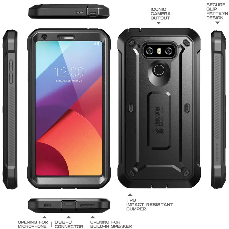 Для LG G6 чехол SUPCASE UB Pro полноразмерная прочная кобура с зажимом защитный со