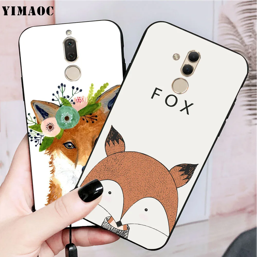 YIMAOC Lovely Cartoon Animals Fox Soft Case for Huawei Y5 Y6 Y7 Prime Y9 Mate 10 20 Lite Pro Nova 2i 3 3i 4 |