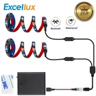 USB Bluetooth светодиодная полоса на батарейках, беспроводное умное управление через приложение, USB светодиодная полоса, HDTV, настольный ПК экран, светильник ка 1 м 2 м