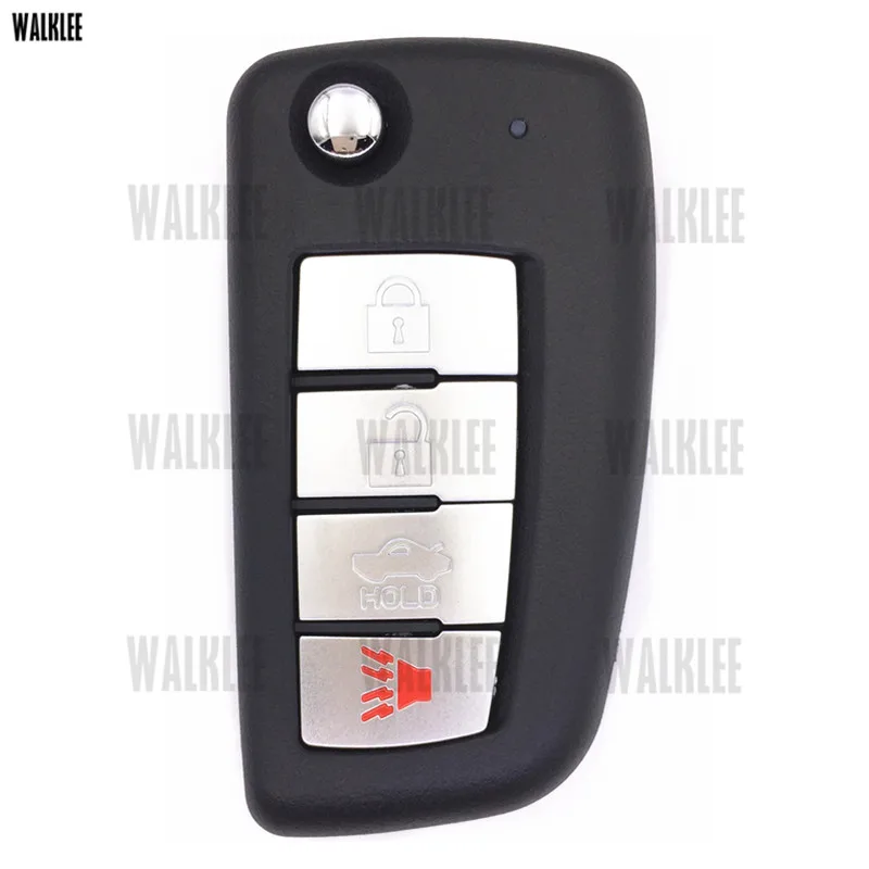 Откидной ключ WALKLEE 315 МГц/433 МГц для Nissan Remote Altima Note March Qashqai Sentra Tiida Sunny X Trail ID46 Chip|Ключ