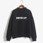 Свитшот Детройт с высоким воротником, худи, свитшот, Повседневная модная одежда в стиле аниме, большие размеры от XXS до 4XL