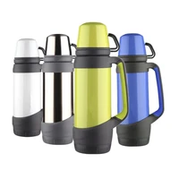 1 2l outdoor thermos bottle sport stainless steel insulated big capacity thermo cup vacuum flask handgrip cup coffee thermos