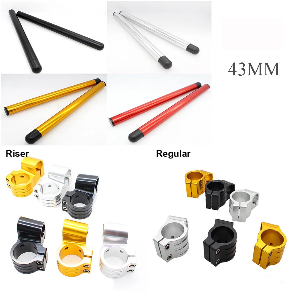 FX CNC 7/8" 43mm Motorcycle Regular And Riser Clip On HandleBars Fork Handle Bars Clip-on For HONDA CBR1100XX 1997 - 2002 2001 |