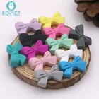 Kovict 27 мм Силиконовые узел галстук бабочка бусины 51220 штук Еда Класс Силиконовые Прорезыватели для зубов DIY жевательные Цепочки и ожерелья против грызунов нового дизайна