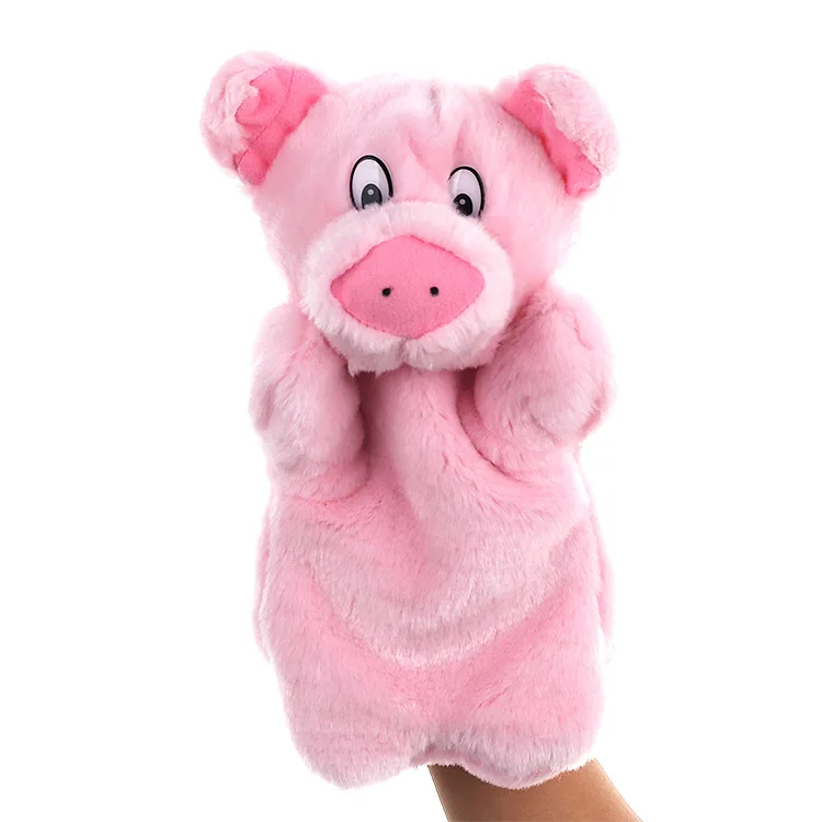 Hand Puppet Мультфильм плюшевый слон панда кошка рука Перчаточная кукла обучения игрушечные лошадки для детей Marionetes Fantoche марионетки кукольный театр игрушка на руку марионетка пальчиковый театр игрушки на руку пальчиковые - Цвет: Hand Puppet