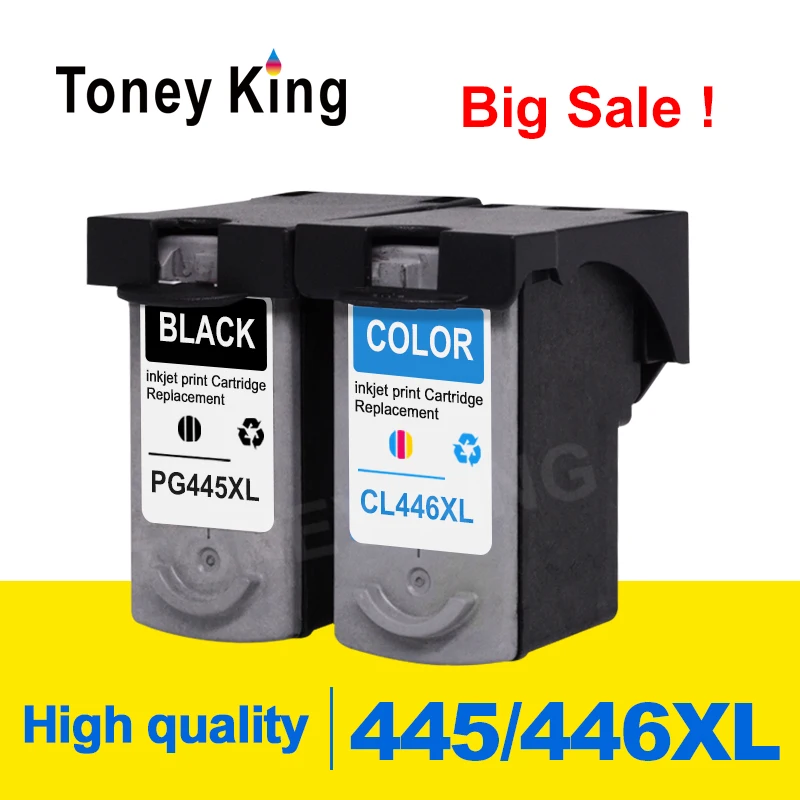 

Toney King многоразовый PG-445 PG445 CL-446 XL чернильный картридж для Canon PG 445 CL446 для Canon PIXMA MX494 MG2440 MG2940 MG2540