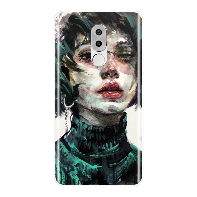 Мягкий силиконовый чехол для телефона Huawei Honor 6 5A 4X 5X 6X 6A арт девушка желтый цветок