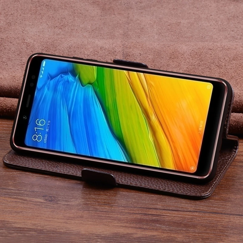 Чехол-книжка AIBOULLY из натуральной кожи для Xiaomi Redmi Mi Note 5 Pro защитный чехол телефона