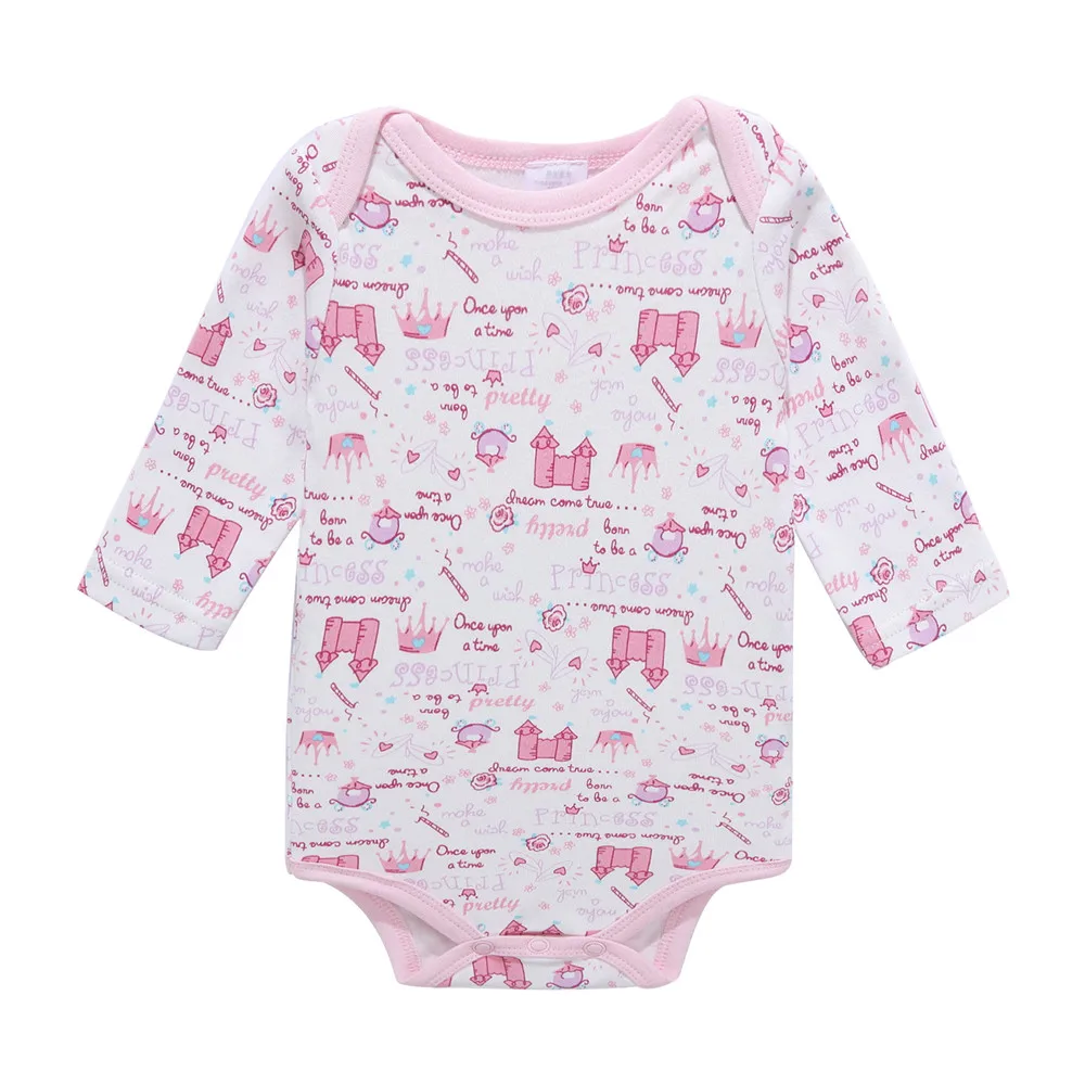 Сказочная детская розовая корона для принцессы боди с длинными рукавами