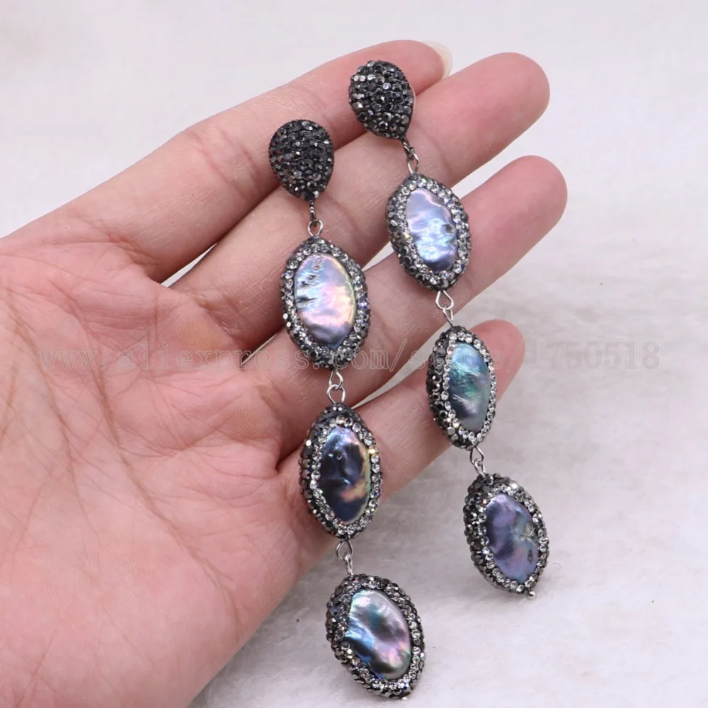 Серьги с натуральным жемчугом 5 пар 3 пары серьги в форме ромб оптовая продажа