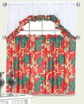 3 шт Набор рождественских кухонных занавесок Бесплатная доставка | Дом и сад