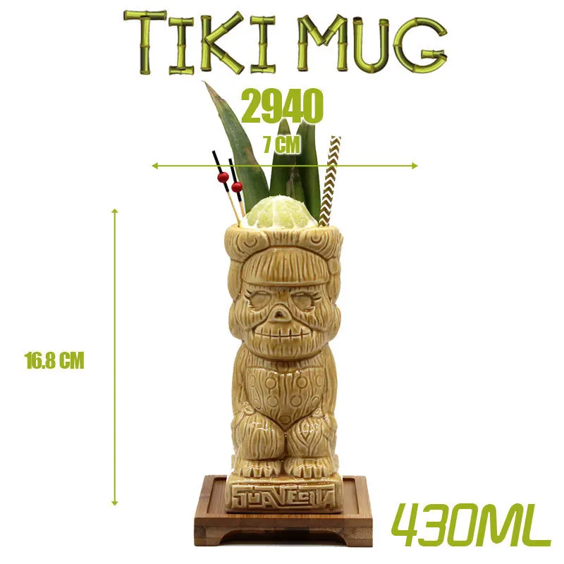 Zuma rum Импортные TikiMug тики Гавайские керамические Коктейльные бокалы для вина оригинальность индивидуальность Mojito Moggi поддержка продукт - Цвет: Zuma rum