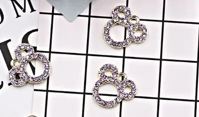 Новинка 20 шт. цветные металлические подвески с изображением головы Микки из