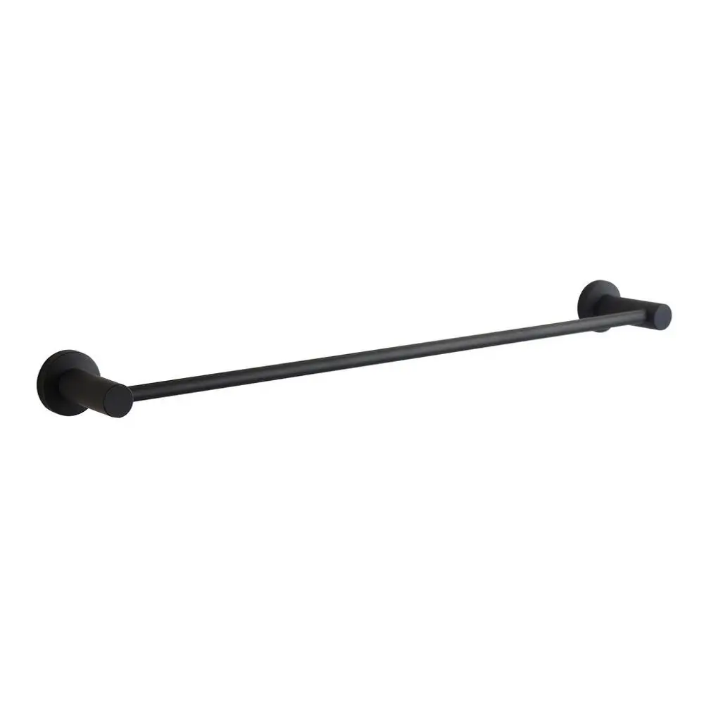 single towel bar 304 stainless steel towel rack towel bar soap dish blower rack toilet brush black bathroom hardware suite - Цвет: single towel bar