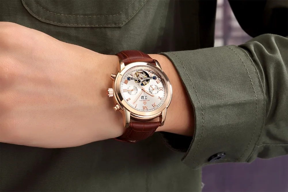 MG. ORKINA MG Tourbillon, автоматические часы, Роскошные, золотые, механические, с автоматическим заводом, с датой, наручные часы для мужчин, montre automatique homme