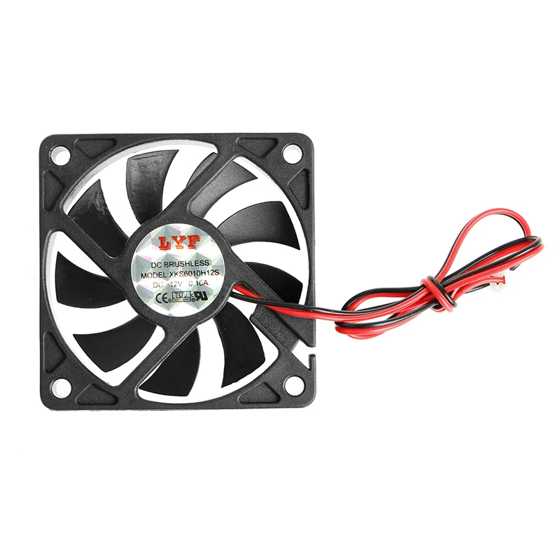 DC 12V 2 контактный 60x60x10 мм ПК компьютер ЦП система Втулка подшипник вентилятор