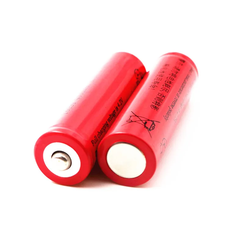 PINTTENE new large capacity18650 rechargeable battery 3.7V 4000mAh capacity for flashlight alarm clock electric toy red | Электроника