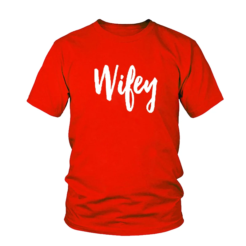 Hubby и футболка для жены, парные футболки hubby& wifey, подходящие футболки, лучший подарок, парная футболка, Подарок на годовщину, футболки - Цвет: Red women