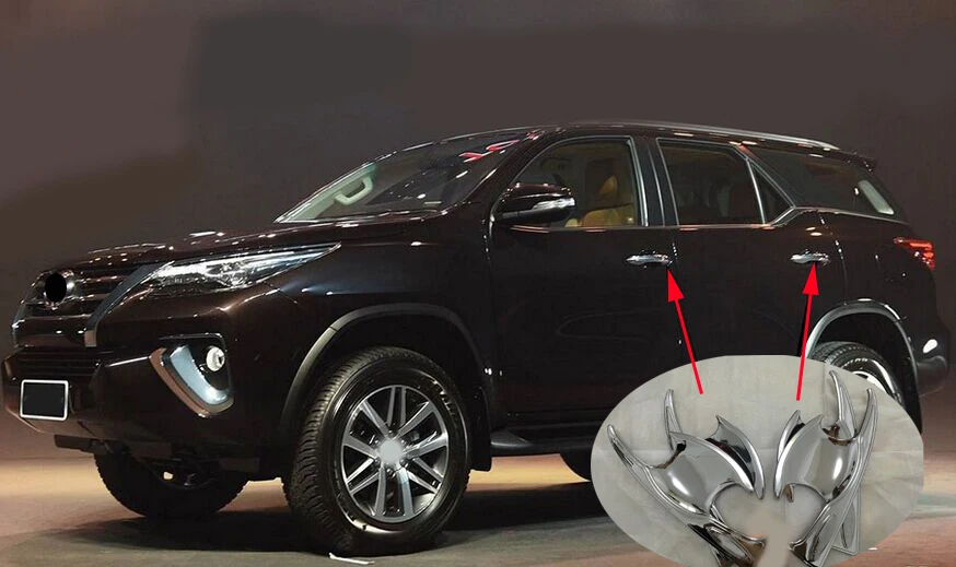 Для fortuner 2017 аксессуары Дверная ручка Вставка Чаша отделка для toyota 2015 2019 Новый
