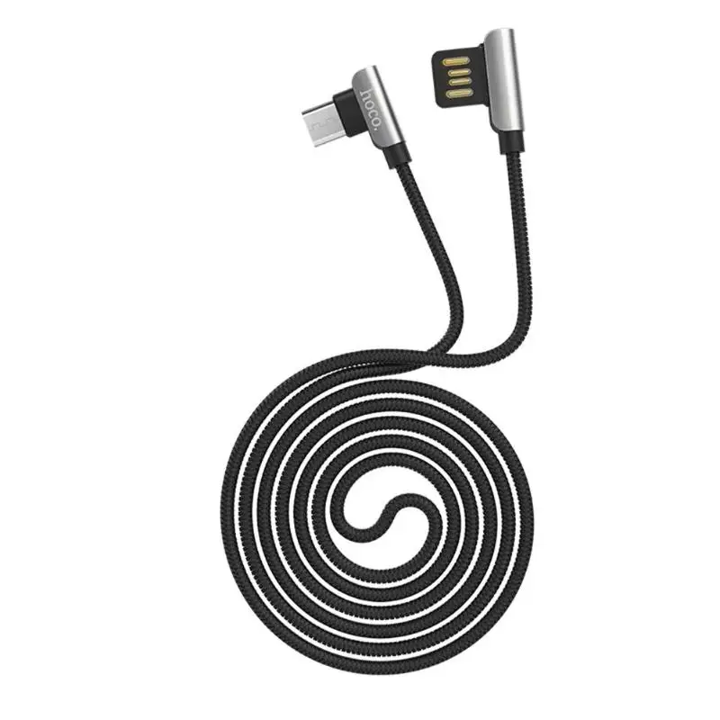 HOCO U42 1,2 м Двойной Прямоугольный Micro usb кабель для зарядки и синхронизации данных для телефонов Android type-C плетеный нейлоновый зарядный кабель