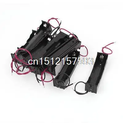 

2-провода привести Пластик 1x3,7 V 18650 Батарея держатель коробка чехол 10 шт.