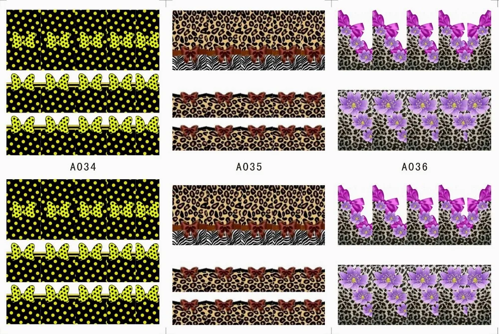Переводные наклейки на ногти дизайн ногтей 3 шт./набор переводные с бантом