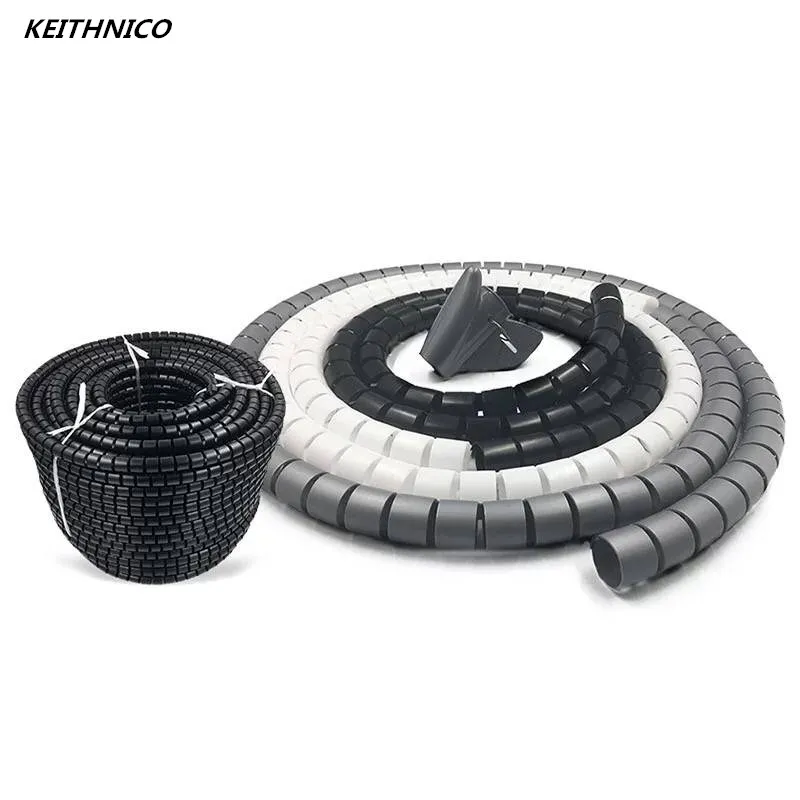 

Cable Organizer Wire Management Protector Cable Winder Coiled Tube Sleeve Desktop Computer Power Cord Storage Wrap