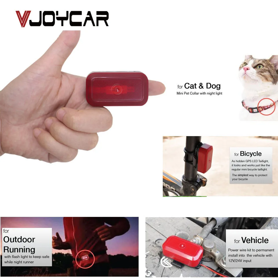 VJOYCAR T630 Водонепроницаемый мини gps трекер детей собака Cat велосипед мотоцикла