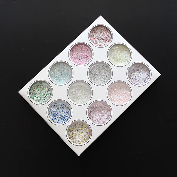 3D Nail Art Glitter 12 Colors Snow Acrylic Powder UV Manicure Tool | Красота и здоровье