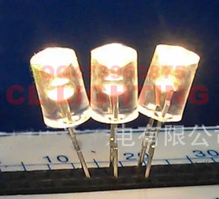 Бесплатная доставка 5 мм DIP СВЕТОДИОДНАЯ лента диод теплый белый прозрачный 2800 3200K