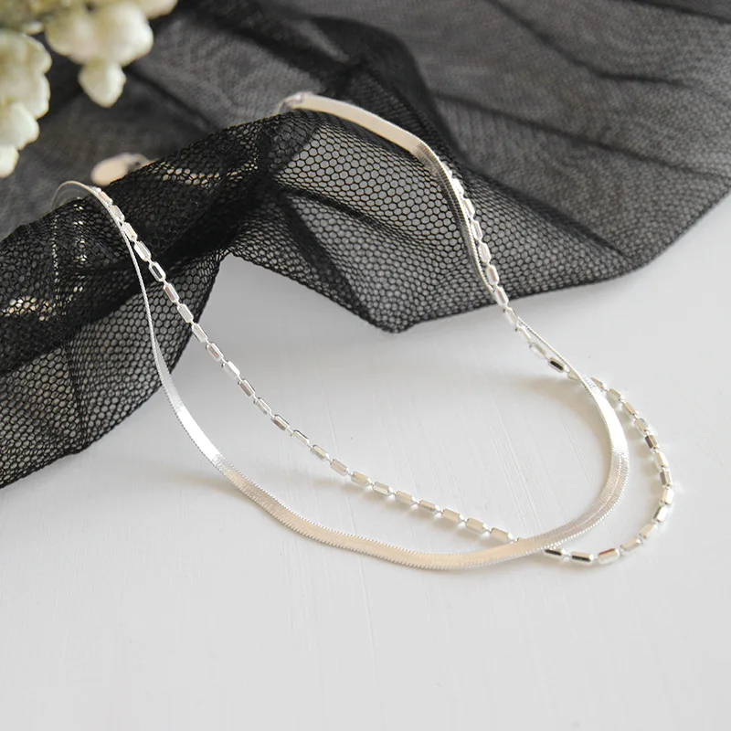 Ножные браслеты из 100% серебра 925 пробы для женщин 2020 ножной браслет с двойной