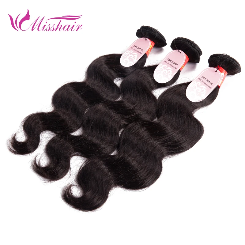 Перуанский волос с завершением Девственный волос 4 пакета и сделки Красота навсегда Подвижная волна.