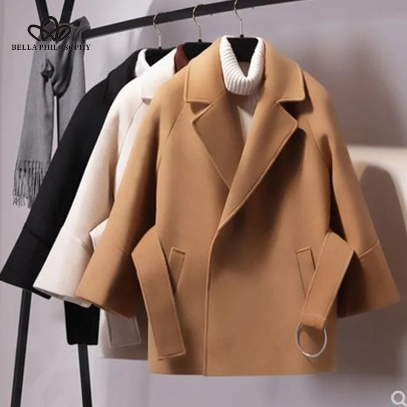 Пальто с отложным воротником Wonder осенне зимнее повседневное однотонное