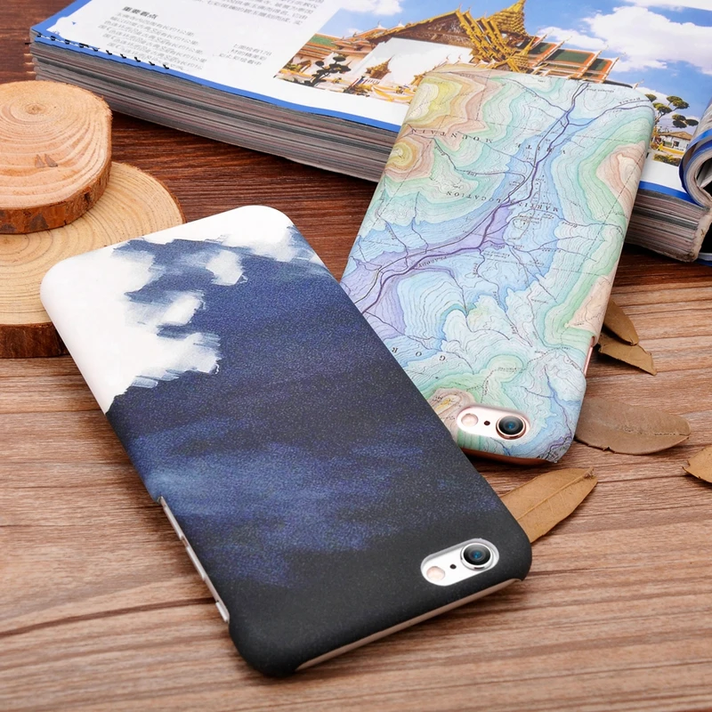 Roybens Высокое качество модные Мрамор Телефонные Чехлы для iPhone 6 S Plus Географические