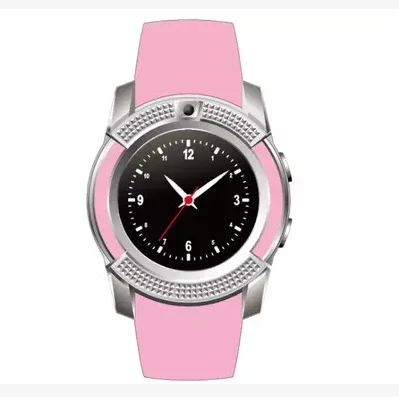 V8 pink 696 Bluetooth Y1 Смарт часы Relogio Android SmartWatch телефонный звонок GSM Sim дистанционная камера Детские умные часы спортивные Шагомер - Цвет: V8 pink
