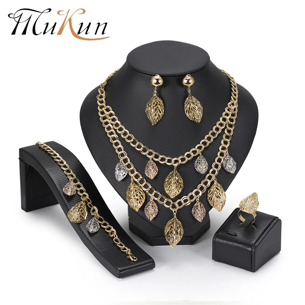 Женский комплект ювелирных украшений MuKun Свадебный изделий из нигерийских