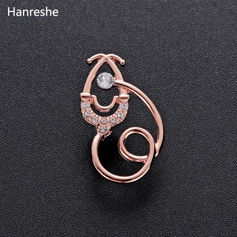 Новинка стетоскоп Броши золотого цвета подарок для доктора/Медсестры