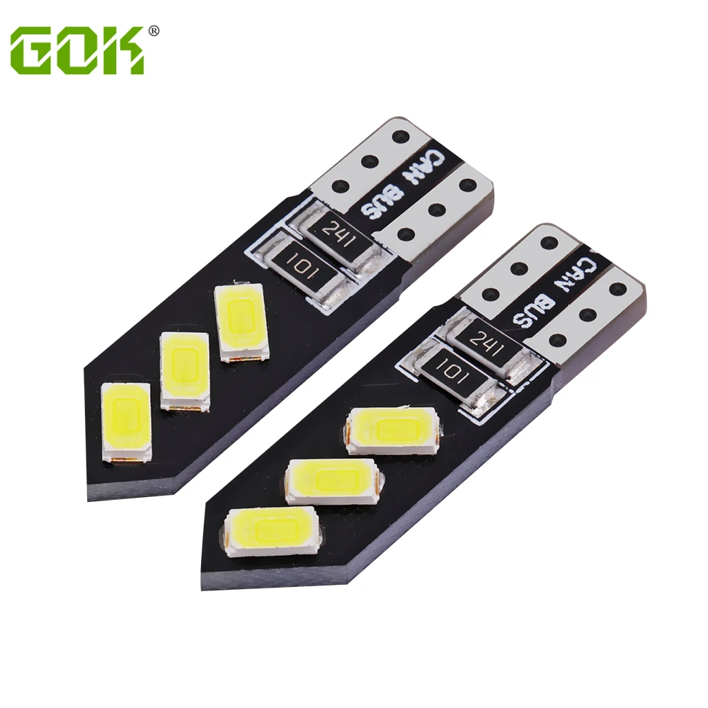 

Wholesale new High Quality 10 x T10 6smd 5730 5630 Led canbus Car Light Canbus White light t10 led W5w 194 Error Bulbs