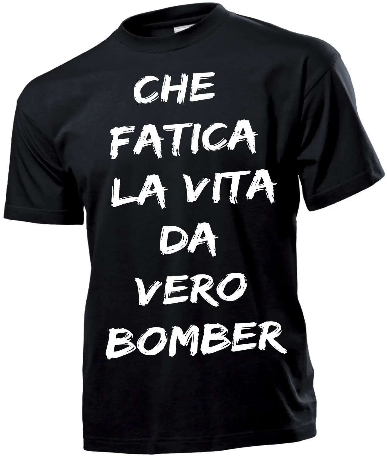 Футболка MAGLIETTA Shirt happness CHE FATICA LA VITA DA VERO BOMBER2019 Модная брендовая футболка из 738%