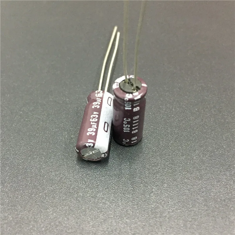 100pcs 39uF 63V NICHICON PM Series 6.3x15mm Super Low Impedance Long Life 63V39uF Aluminum Electrolytic capacitor | Электронные