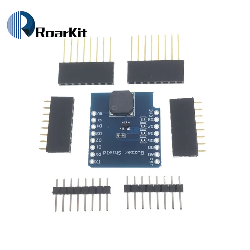 ESP8266 D1 Mini Pro WiFi NodeMcu щит регистратора данных DS1307 батарея 0,66 OLED DC мощность зуммер V1.0.0 двойная база для WeMos DIY Kit - Цвет: Buzzer