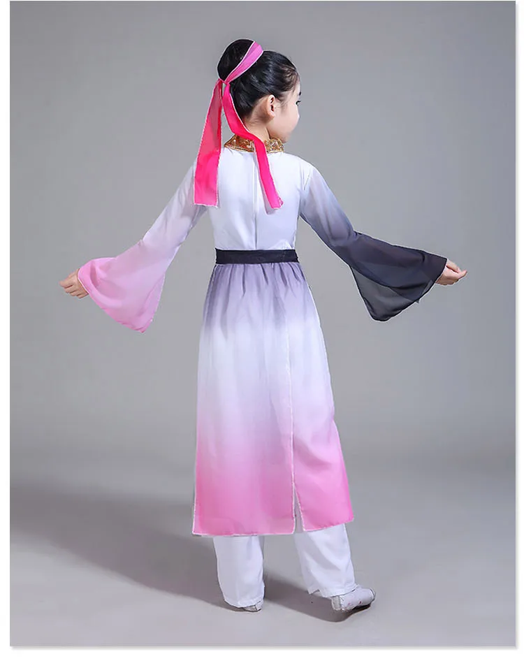 Новый стиль Детские Классические танцевальные костюмы Hanfu элегантная